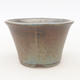 Keramische Bonsai-Schale 11 x 11 x 7 cm, braun-blaue Farbe - 1/3