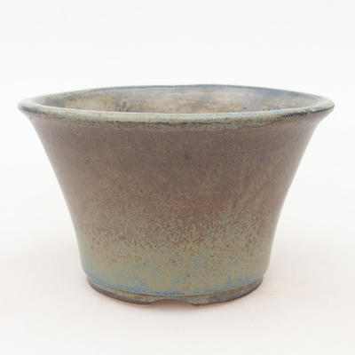 Keramische Bonsai-Schale 11 x 11 x 7 cm, braun-blaue Farbe - 1