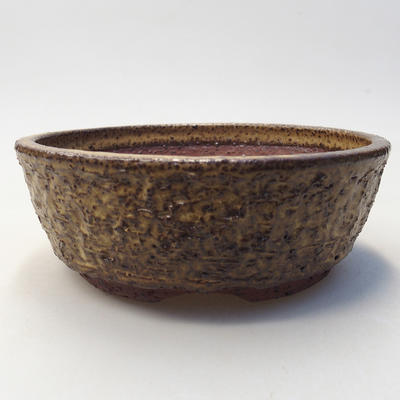 Keramische Bonsai-Schale 15,5 x 15,5 x 5,5 cm, braune Farbe - 1