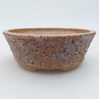 Keramische Bonsai-Schale 14,5 x 14,5 x 5 cm, braune Farbe - 1