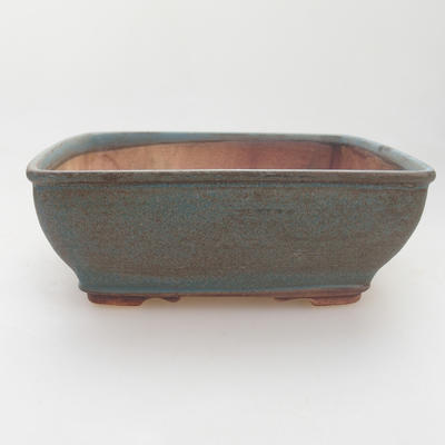 Keramik Bonsaischale 15 x 12 x 5 cm, Farbe blau - 1