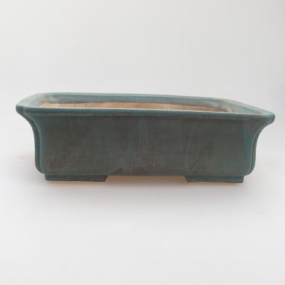 Keramik-Bonsaischale 20 x 17 x 6,5 cm, grünbraune Farbe - 1