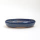 Bonsaischale aus Keramik 12,5 x 9,5 x 3 cm, Farbe blau - 1/3