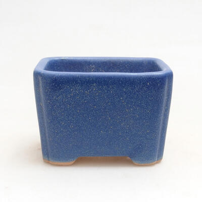 Bonsaischale aus Keramik 7,5 x 6 x 5,5 cm, Farbe blau - 1