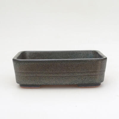 Bonsaischale aus Keramik 14 x 10,5 x 4,5 cm, graue Farbe - 1