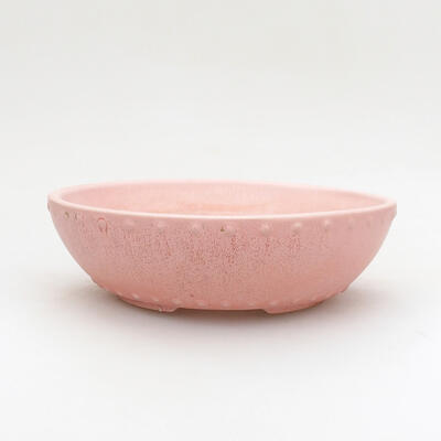 Bonsaischale aus Keramik 17 x 17 x 5,5 cm, Farbe Rosa - 1
