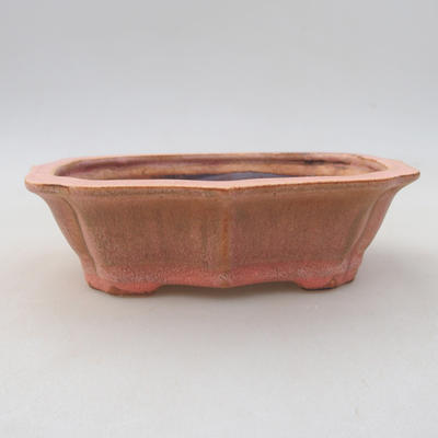 Keramik Bonsai Schüssel 14 x 10 x 4,5 cm, Farbe rosa - 1