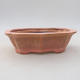 Keramik Bonsai Schüssel 14 x 10 x 4,5 cm, Farbe rosa - 1/4