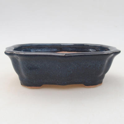 Keramische Bonsai-Schale 14 x 10 x 4,5 cm, Farbe blau - 1