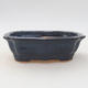Keramische Bonsai-Schale 14 x 10 x 4,5 cm, Farbe blau - 1/4