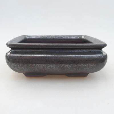 Keramische Bonsai-Schale 15 x 15 x 5,5 cm, Metallfarbe - 1