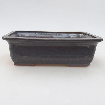 Keramische Bonsai-Schale 16,5 x 11,5 x 5 cm, Metallfarbe - 1