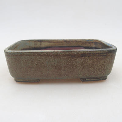 Keramische Bonsai-Schale 15 x 12 x 4,5 cm, graue Farbe - 1