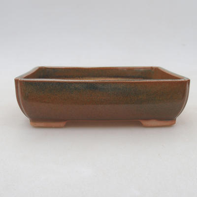 Keramik Bonsai Schüssel 13 x 10 x 4 cm, Farbe grün - 1