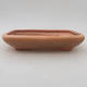 Keramik Bonsai Schüssel 16 x 13 x 3 cm, Farbe rosa - 1/4