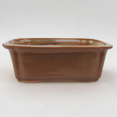 Keramische Bonsai-Schale 17 x 12 x 5,5 cm, braune Farbe - 1