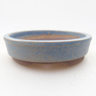Keramische Bonsai-Schale 9 x 9 x 2,5 cm, Farbe blau - 1
