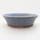 Keramische Bonsai-Schale 9 x 9 x 2,5 cm, Farbe blau - 1/4