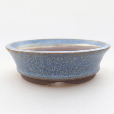 Keramische Bonsai-Schale 9 x 9 x 3 cm, Farbe blau - 1