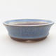 Keramische Bonsai-Schale 9 x 9 x 3 cm, Farbe blau - 1/4
