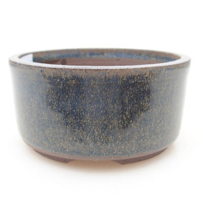 Keramik Bonsai Schüssel 8 x 8 x 4 cm, Farbe blau - 1