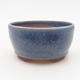 Keramische Bonsai-Schale 9 x 9 x 4 cm, Farbe blau - 1/4