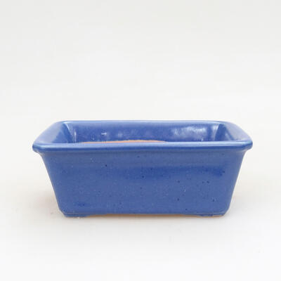 Bonsaischale aus Keramik 12 x 8,5 x 4 cm, Farbe blau - 1