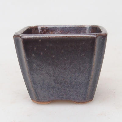 Keramik Bonsai Schüssel 6,5 x 6,5 x 5,5 cm, braune Farbe - 1