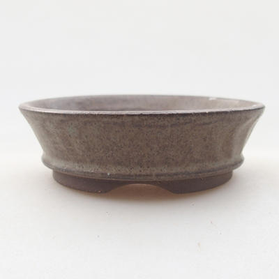 Keramische Bonsai-Schale 8 x 8 x 2,5 cm, graue Farbe - 1