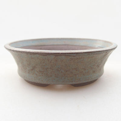 Keramische Bonsai-Schale 9 x 9 x 3 cm, graue Farbe - 1
