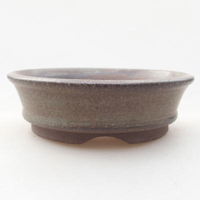 Keramische Bonsai-Schale 9 x 9 x 2,5 cm, graue Farbe - 1