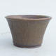 Keramik Bonsai Schüssel 11 x 11 x 7 cm, braun-grüne Farbe - 2. Wahl - 1/4
