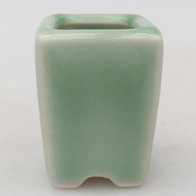 Keramik-Bonsaischale 2,5 x 2,5 x 3,5 cm, Farbe grün - 1
