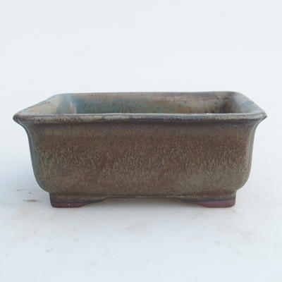 Keramik-Bonsaischale 12 x 10 x 5 cm, Farbe braun-blau - 2. Wahl - 1