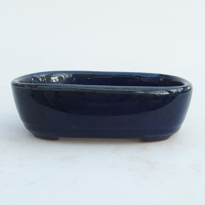 Keramik Bonsaischale 13 x 8,5 x 4 cm, Farbe blau - 2. Wahl - 1