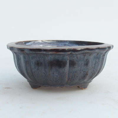 Keramik Bonsaischale 11 x 11 x 4,5 cm, Farbe braun - 2. Wahl - 1