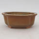 Keramik Bonsai Schüssel 13 x 10 x 5 cm, Farbe grau-rostig - 1/3
