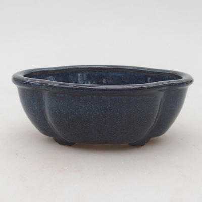 Keramische Bonsai-Schale 13 x 10 x 4,5 cm, Farbe blau - 1