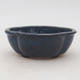 Keramische Bonsai-Schale 13 x 10 x 4,5 cm, Farbe blau - 1/3