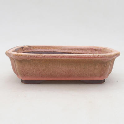 Keramische Bonsai-Schale 17,5 x 13,5 x 5 cm, Farbe rosa - 1