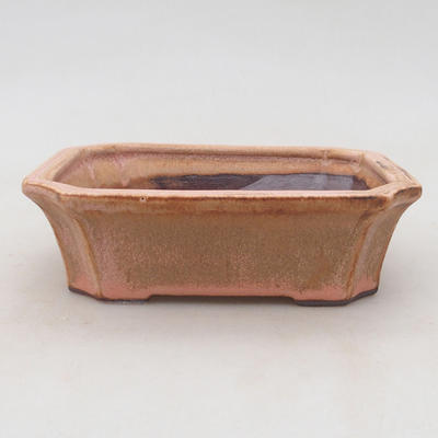 Keramik Bonsai Schüssel 13 x 10,5 x 4 cm, Farbe rosa - 1