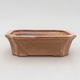 Keramik Bonsai Schüssel 13 x 10,5 x 4 cm, Farbe rosa - 1/3