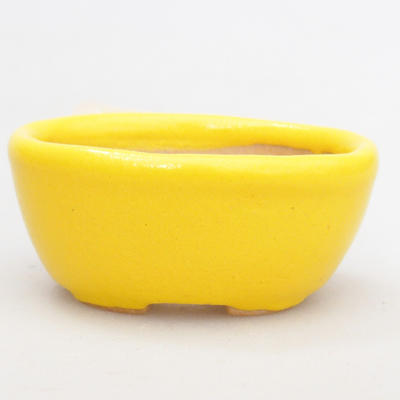 Mini Bonsai Schüssel 4,5 x 3 x 2 cm, gelbe Farbe - 1