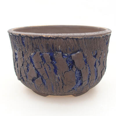 Keramik Bonsai Schüssel 15 x 15 x 9,5 cm, Farbe rissig - 1