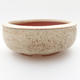 Keramik Bonsai Schüssel - 10 x 10 x 4 cm, Farbe beige - 1/3