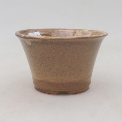 Keramik Bonsai Schüssel 11 x 11 x 7 cm, beige Farbe - 1