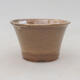 Keramik Bonsai Schüssel 11 x 11 x 7 cm, beige Farbe - 1/3