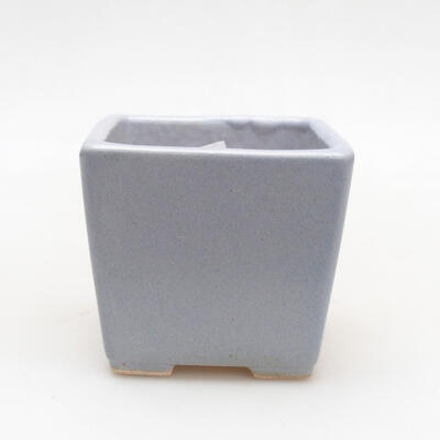 Bonsaischale aus Keramik 7 x 7 x 7 cm, Farbe grau - 1