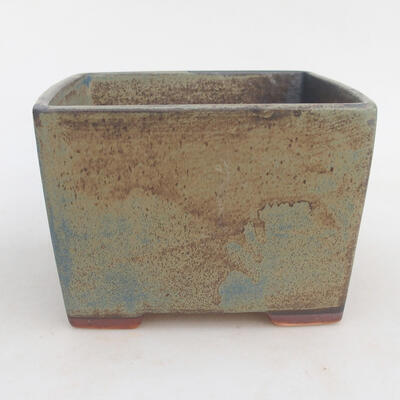 Keramische Bonsai-Schale 15,5 x 15,5 x 10,5 cm, braun-blaue Farbe - 1