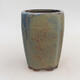 Keramische Bonsai-Schale 11 x 11 x 15,5 cm, braun-blaue Farbe - 1/3